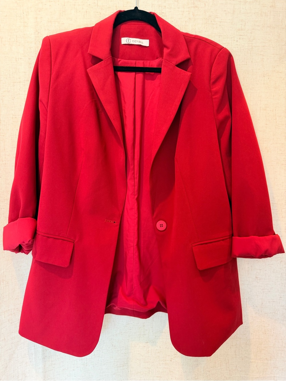 Burgundy Women's Blazer Jacket